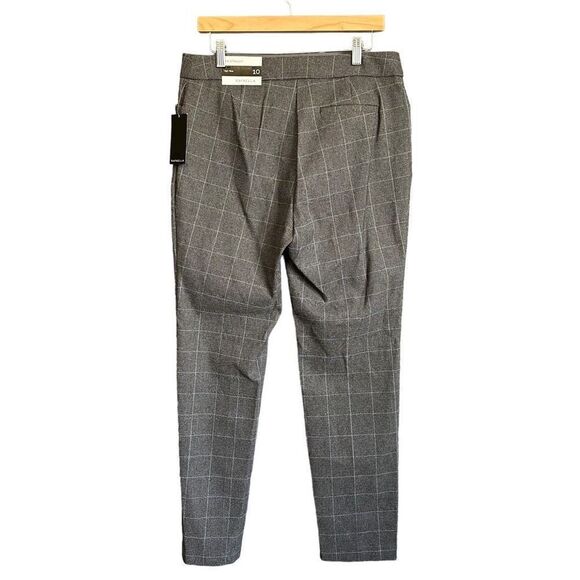 Rafaella Sports High Rise The Straight Tartan Print Academia Golf Pants - Picture 5 of 13